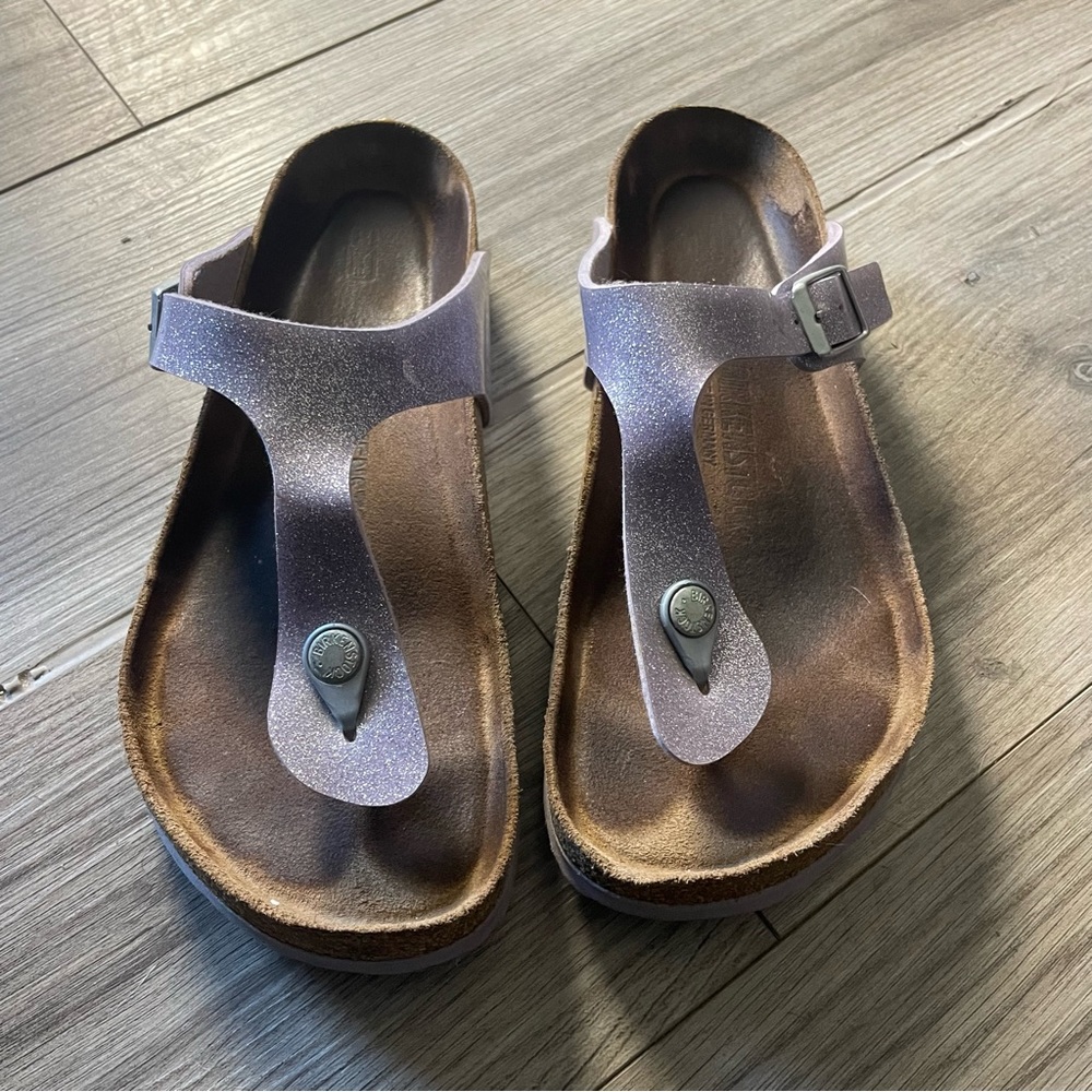 Birkenstock Women's Glitter Lavender Thong Sandals